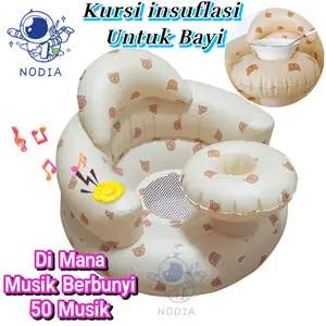 NODIA Bayi Tiup Belajar Duduk Dengan Musik Bayi Kursi Makan Bayi Inflatable Baby Sofa