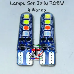 Lampu Sen Jelly Colok 8 LED 4 Warna 2 Mode Running Dan Flash bisa Untul Mobil dan Motor Universal