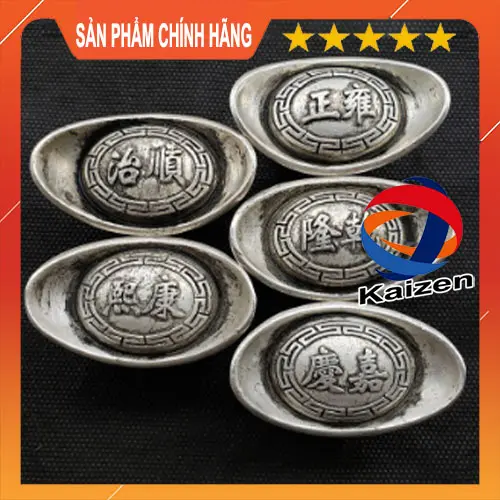 Thỏi bạc vàng,thoi bạc chiêu tài, đĩnh bạc tài lộc phong thủy