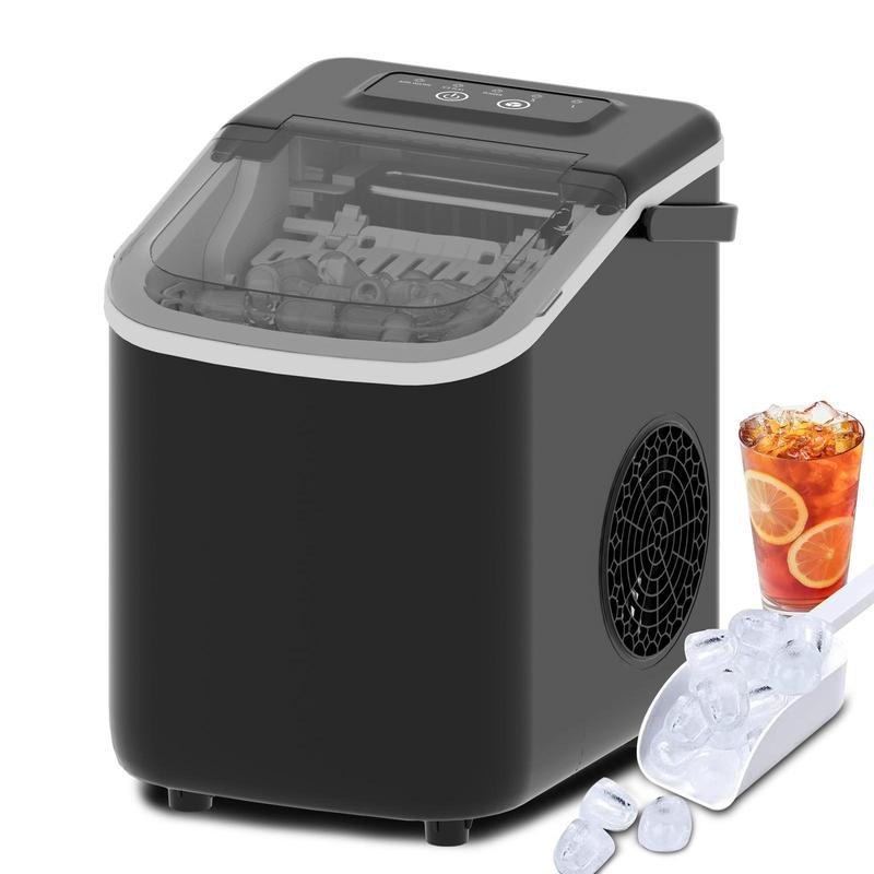 Portable Ice Maker, Countertop Ice Machine with Ice Scoop & Basket, Ice Maker Machine with Self-Cleaning Function for Home, Office, Party 1