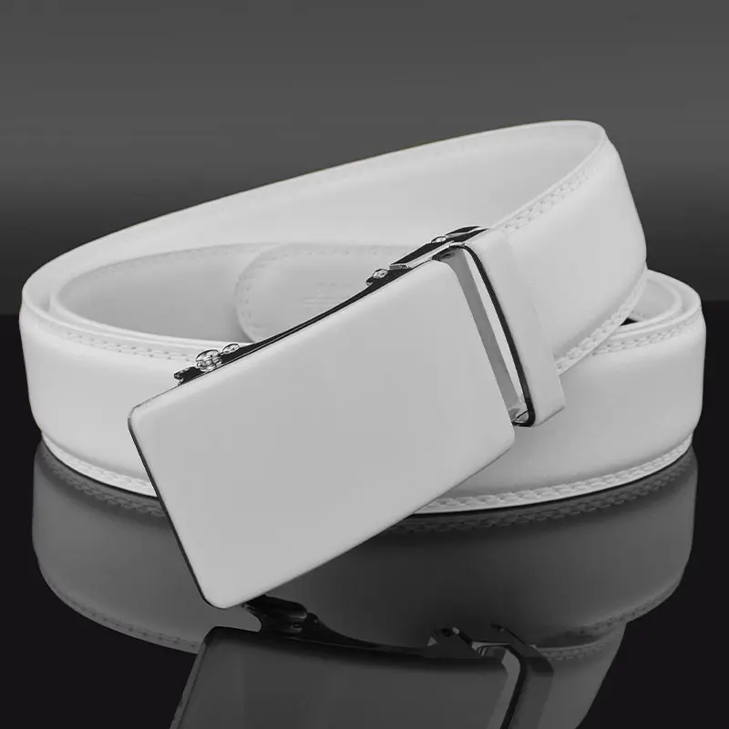 Fashion Simple Golf White Belt Men's Leather Casual Elegant Business High-Grade Exquisite Pant Belt
