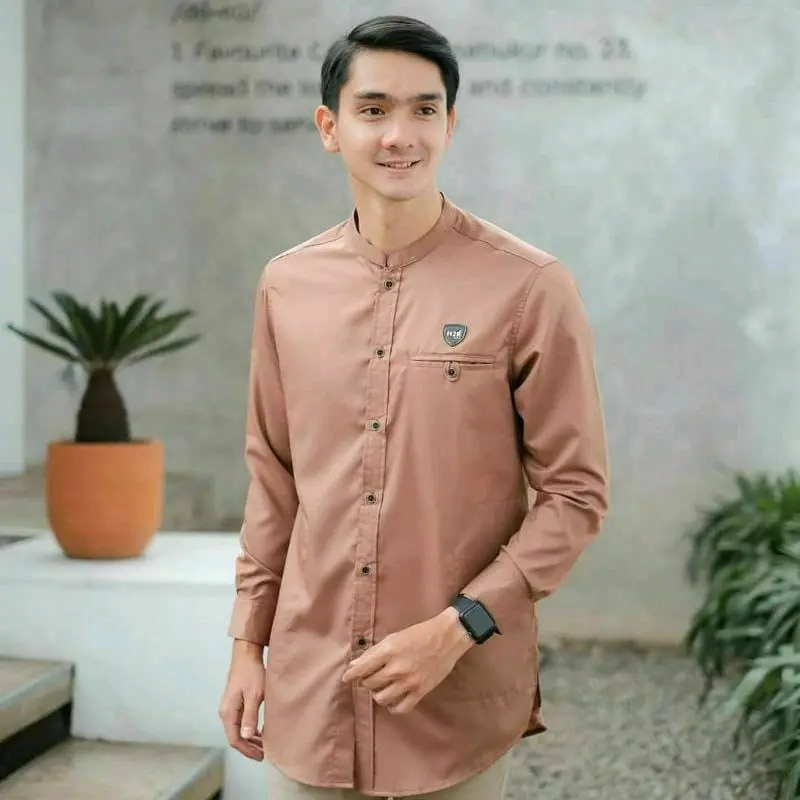 KEMEJA KOKO KURTA LENGAN PANJANG POLOS 8