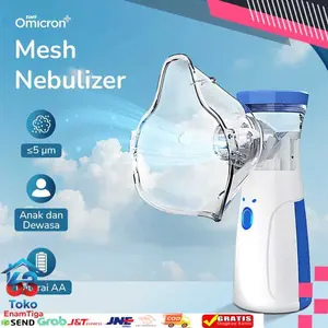 TaffOmicron Alat Terapi Pernapasan Mesh Nebulizer Portable Bisa Baterai dan Listrik - JSL-W302