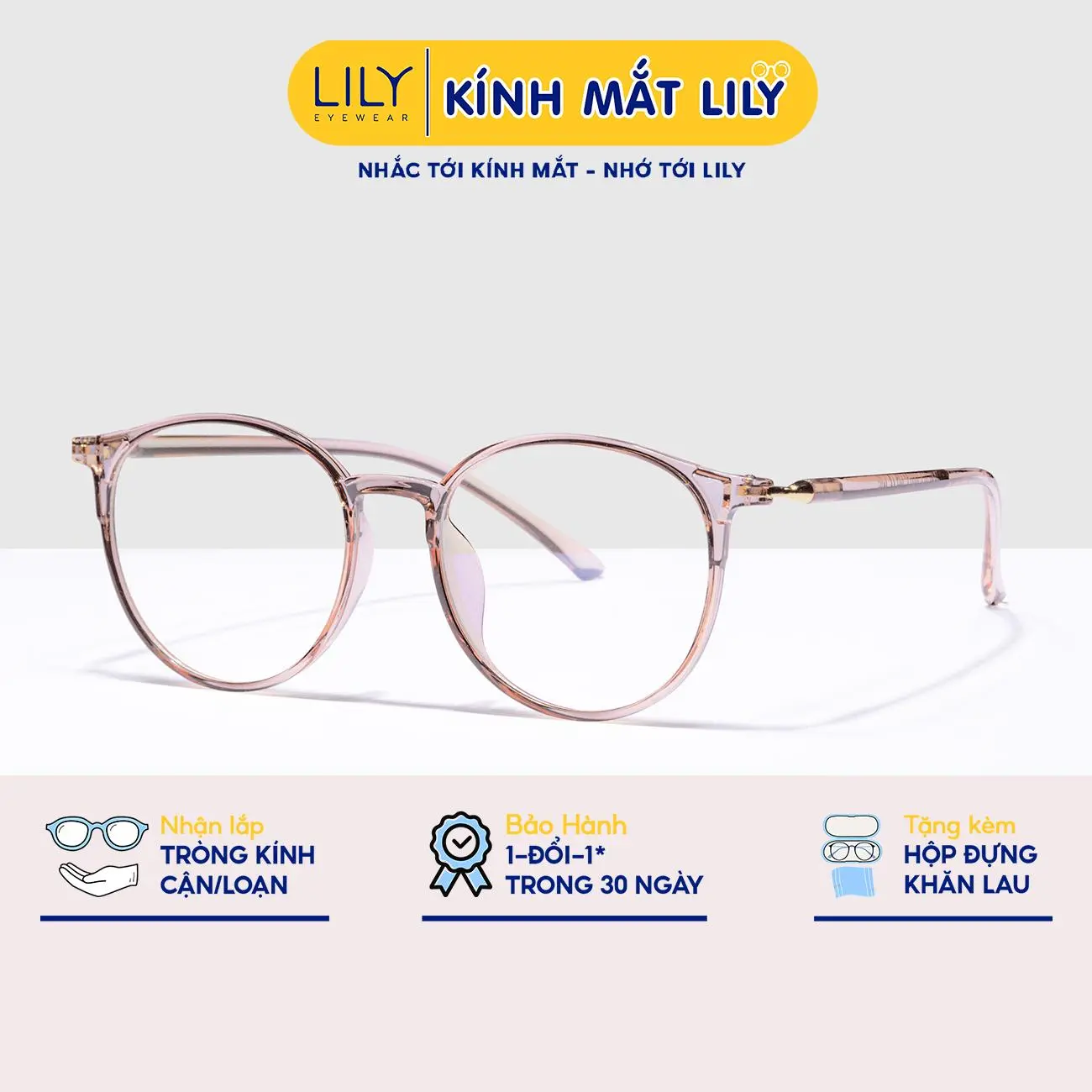 COMBO GỌNG NHỰA DẺO 513 + TRÒNG KÍNH CẬN LOẠN Mắt Kính Kính Mắt