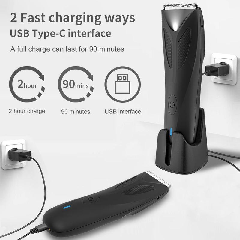 Cordless Electric Shaver, 1 Count Multifunctional Portable Rechargeable Hair Clipper Set, Electric Groin Hair Trimmer for Men, Stocking Fillers Gift 6