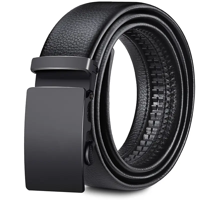 Leather belt, men's, soft leather, automatic buckle, leisure, easy match suitable for jeans, belt, titanium belt
