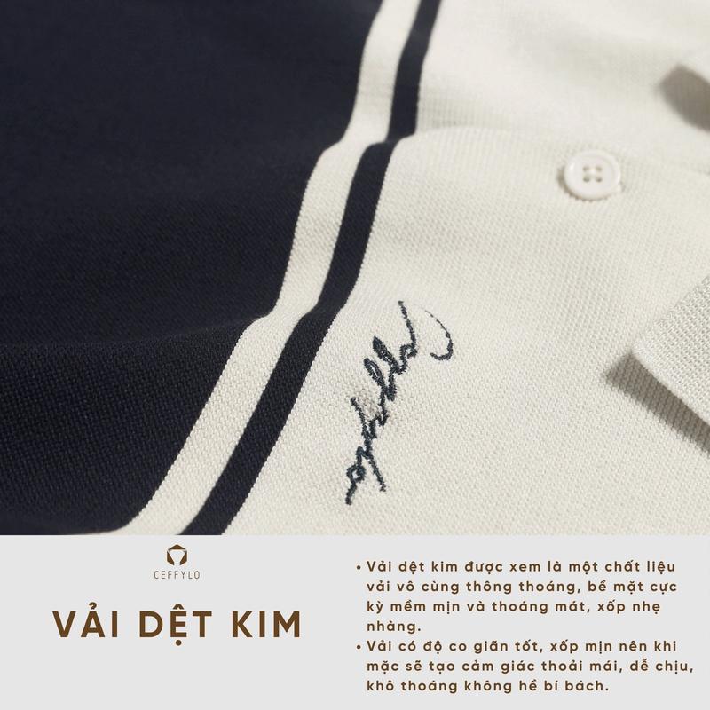 Product Introduction of Áo Polo Nam Thêu CEFFYLO Vải Dệt Kim Thoáng Mát Mềm Mại Sang Trọng Trẻ Trung 4