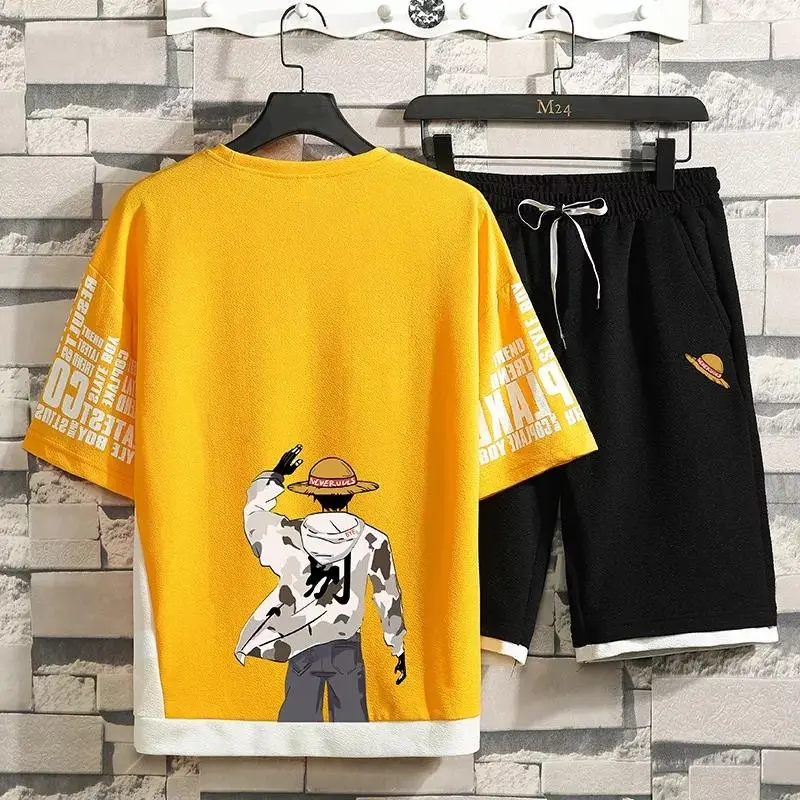 Bisa Cod/Kaos Distro Cowo/Setelan Topi - Setelan Atasan Kaos Celana Pendek/1 set outfit cowok (M-L-XL) 6