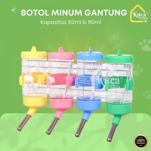 Botol Minum Gantung Kandang Kucing Anjing Tempat Minum Gantung Plastik