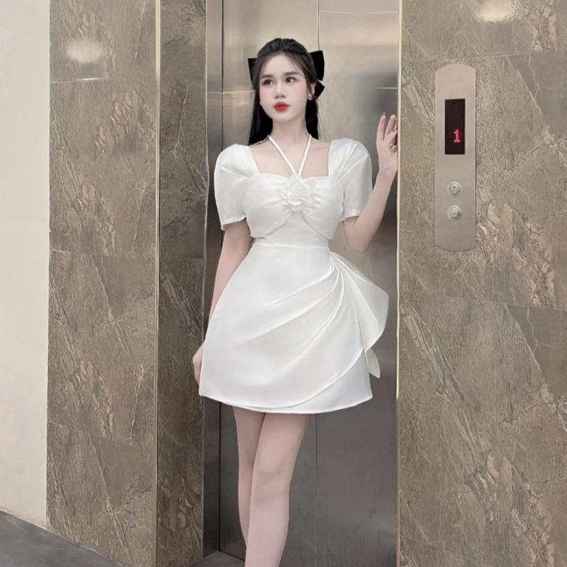 M72 Váy tafta Nữ đi tiệc vạt chéo _BY VANI 4