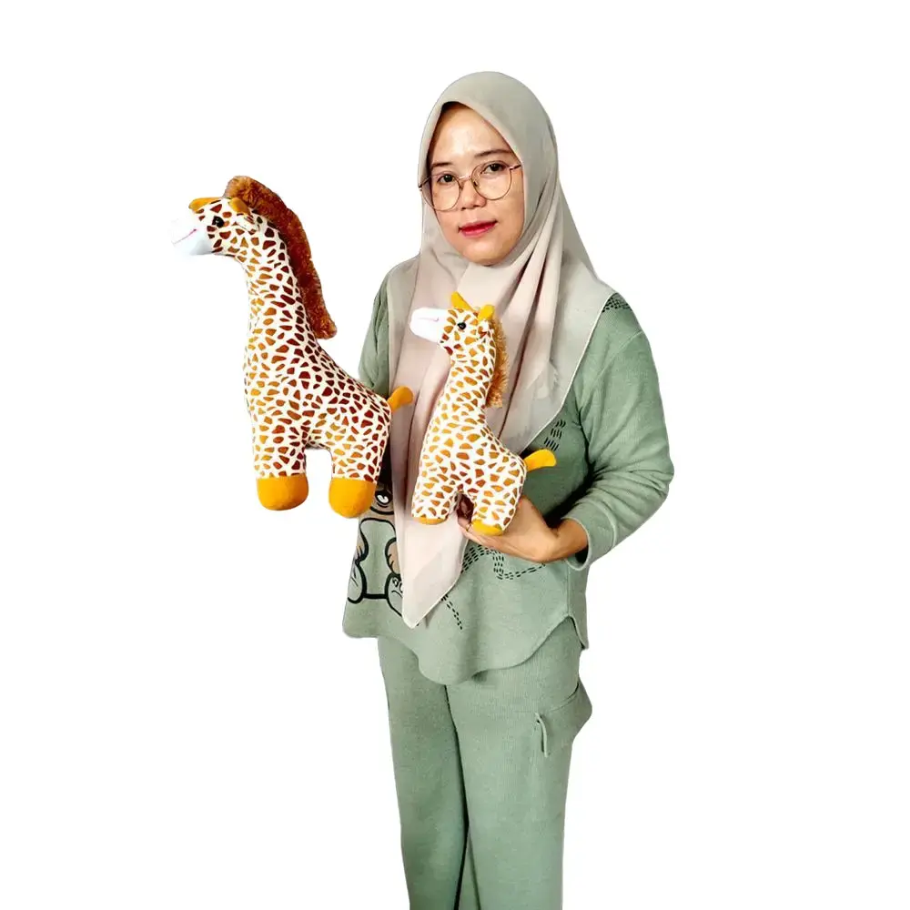 BONEKA JERAPAH LUCU UKURAN M | BONEKA LEHER PANJANG UKURAN M TINGGI 40cm Dolls Toys