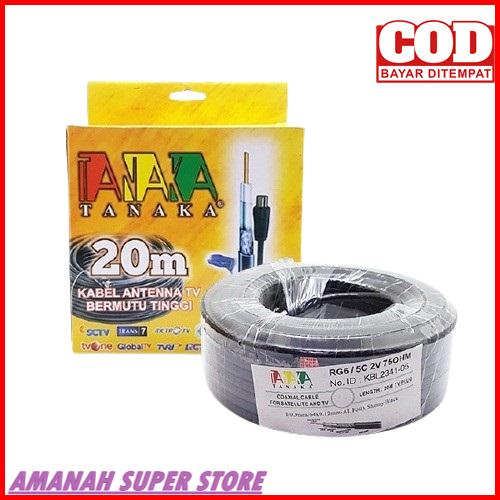 Gambar TANAKA Kabel Antena Super Tembaga + Jack Antena Panjang 20M dari AMANAH SUPER STORE Kota Administrasi Jakarta Timur Tokopedia
