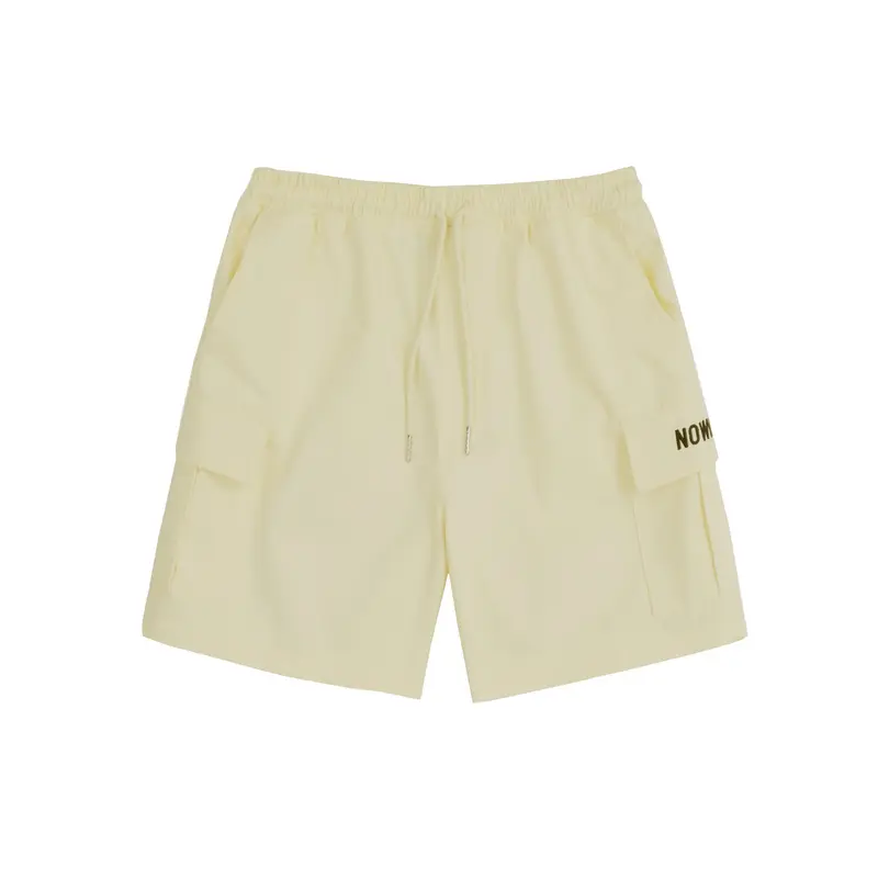 Quần Short Kaki Túi Hộp Nowwear Ngắn Trên gối Unisex Nam Menswear Có Túi Dây Rút Cotton Quần Lửng 4
