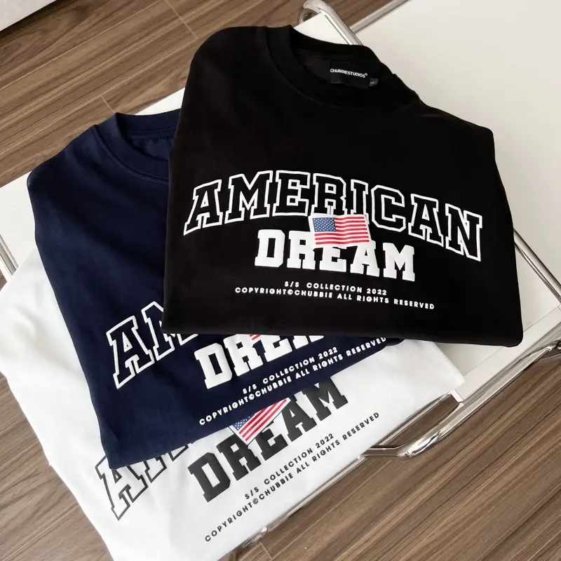 Áo Thun CHUBBIEE AMERICAN DREAM T-Shirt - Áo phông cotton unisex nam nữ, form suông, chất liệu cotton dày dặn Cổ Tròn Women Top Menswear Navy