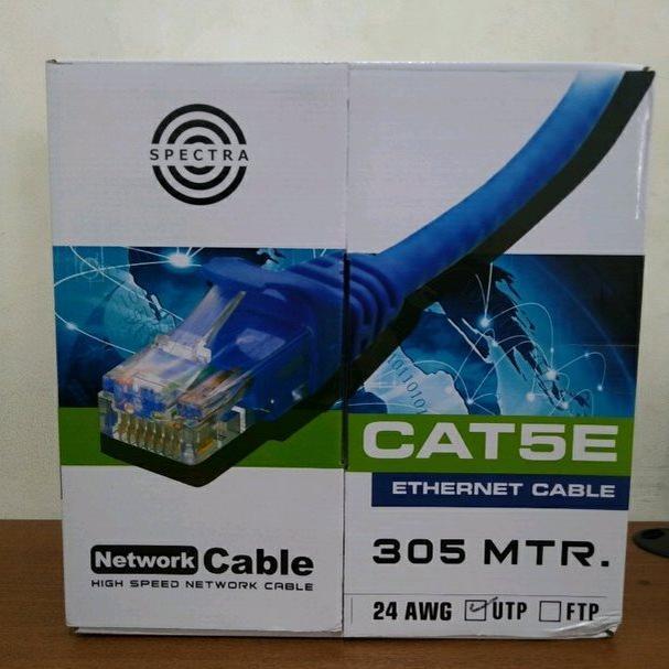 Gambar Spectra Kabel LAN Cat 5e Premium (Ktk. Putih) - biru dari Java Computer Samarinda Kota Samarinda Tokopedia