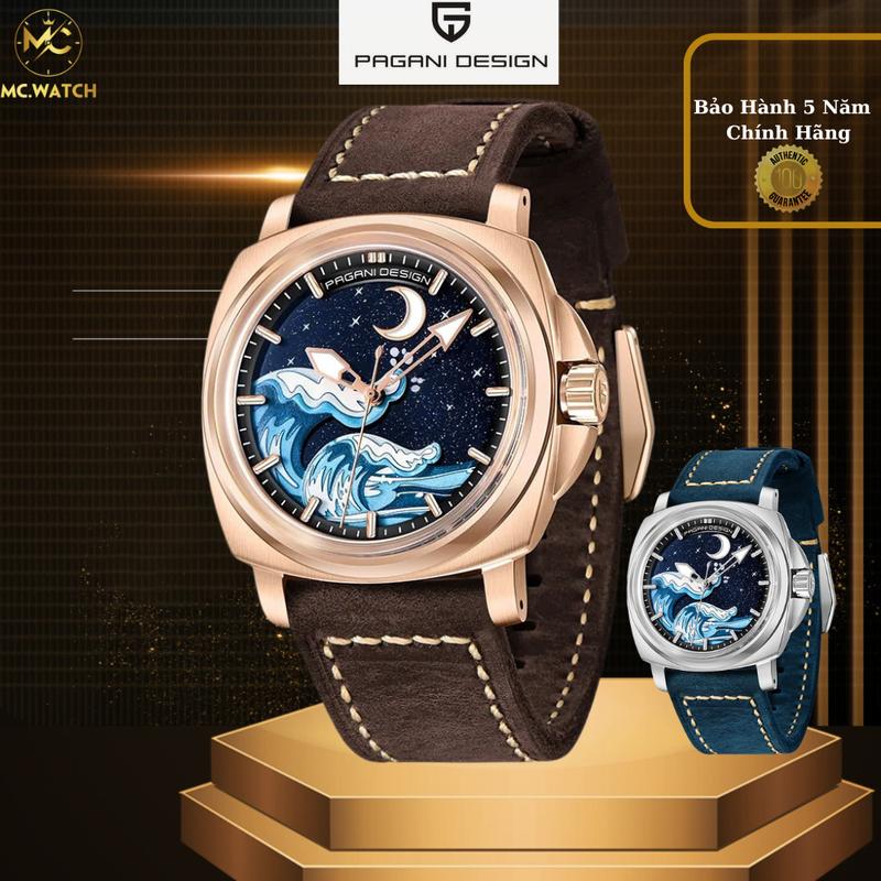 Đồng hồ PAGANI DESIGN Sóng Lừng Biển Khơi -Máy Cơ NH35A SK Nhật. Size 42mm, Chống Nước 200m, Mặt Kính Sapphire Nguyên Khối,Bảo Hành 3 năm( Watch Đeo Tay Nam