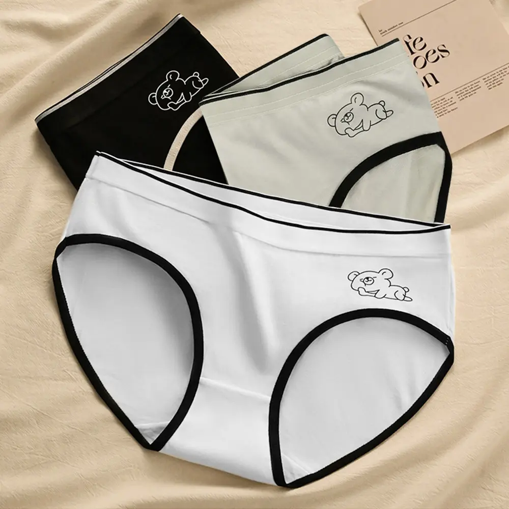 Quần Lót Nữ, Cạp Thường, Chất Liệu Cotton Kháng Khuẩn, Đáy Quần, Thiết Kế Hoạt Hình Nhật Bản, Dễ Thương, Thích Hợp Cho Các Cô Gái Tuổi Teen Và Học Sinh, Thân Thiện Với Làn Da, Thoải Mái Và Thoáng Khí