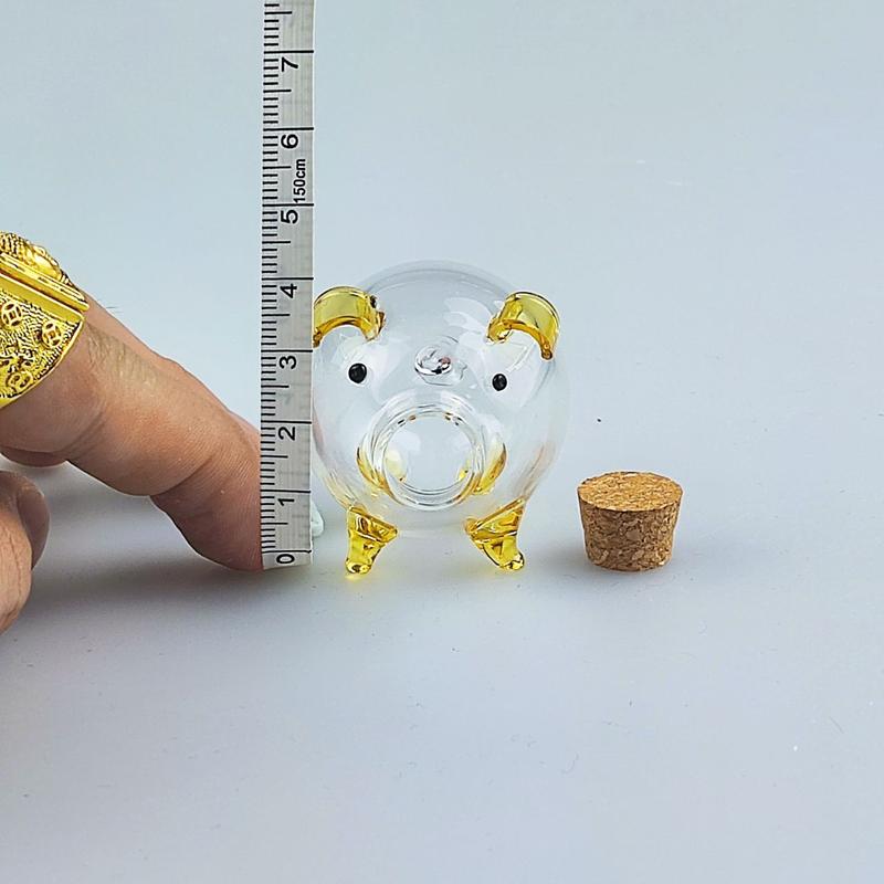 Product Introduction of COD 4cmX5cm Mini Piggy Bank for Beans 1.57inchX1.97inch Glass Box Desktop Accessories Office Decorations Gifts Newest Version 5