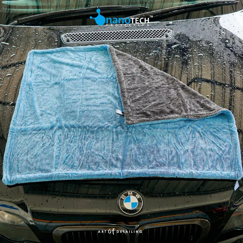 700 GSM | 90cm X 70cm | DUAL SIDE TWISTED DRYING TOWEL - nanoTECH PROTECTION - HANDUK LAP PENGERING MOBIL MOTOR Air Car Kendaraan 3