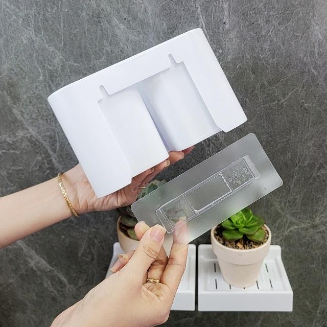 Kệ Nhà Tắm dán tường Hộp để bàn chải đánh răng đồ gia dụng đồ dùng phòng tắm 2