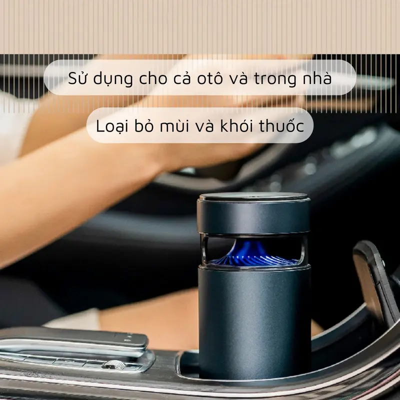 Máy Lọc Không Khí Ô Tô E-L3, Sử Dụng UVC Và Bộ Lọc HEPA Kép Khử Trùng Diệt Khuẩn Làm Sạch Không Khí Thiết Kế Hợp Kim Nhôm Sang Trọng, Gia Dụng Gia Đình 3