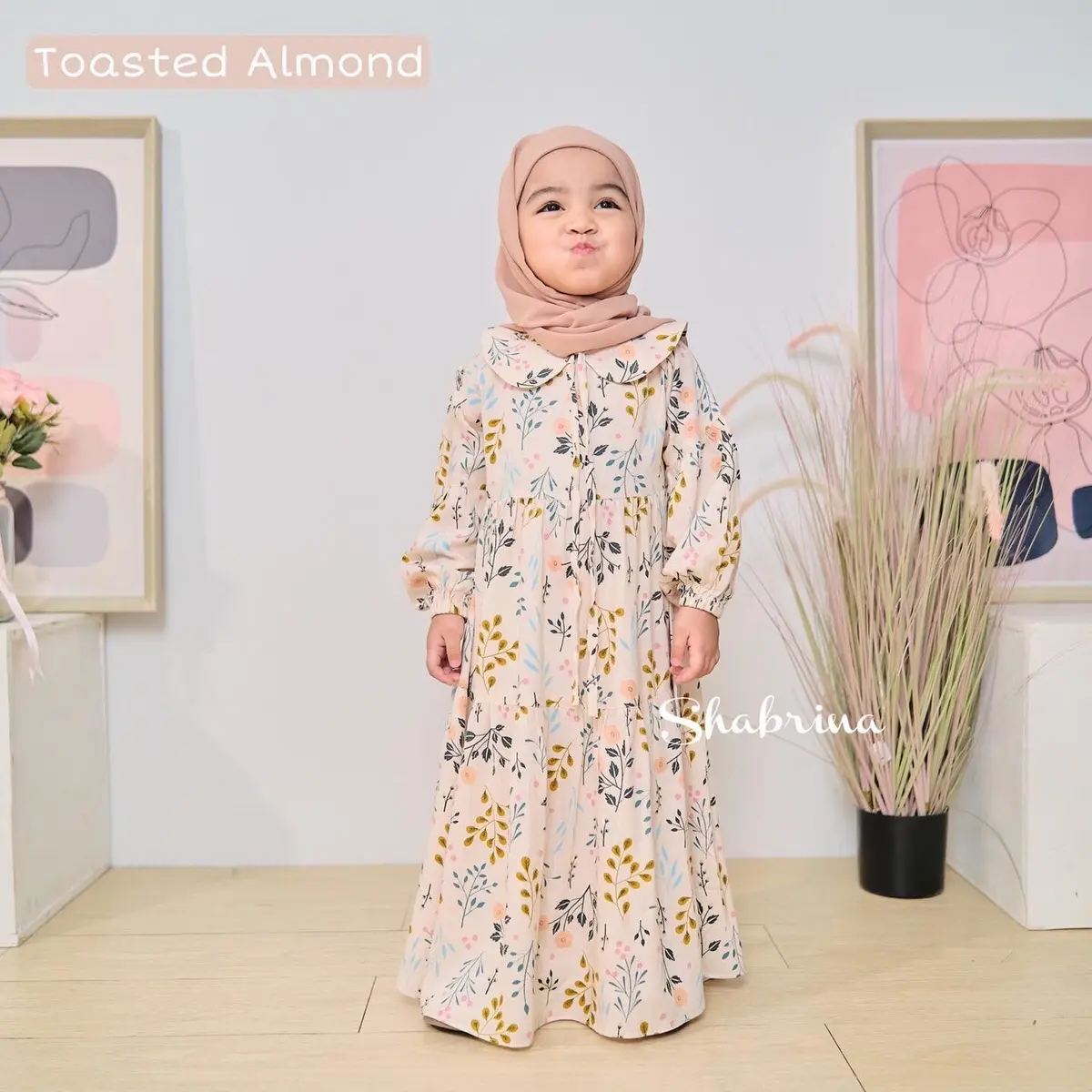 Gamis Anak Delisha Rayon size XS-L by Shabrina