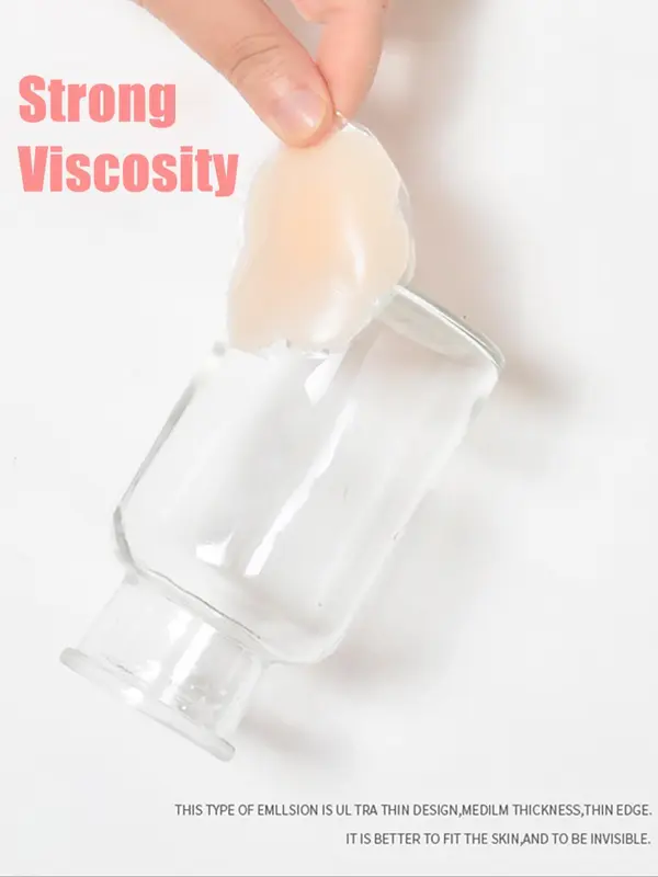 Women's 1 Pair Solid Color Invisible Nipple Cover, Silicone Nipple Cover Daily Wear, Underwear Accessories Four Seasons 3