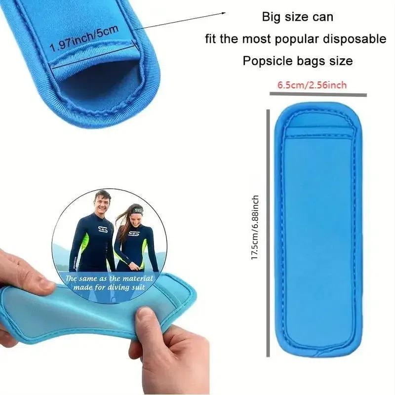 Random Color Reusable Popsicle Holder, 6 Counts Reusable Ice Cream Holder Bag, Ice Popsicle Bags, Home Supplies 1