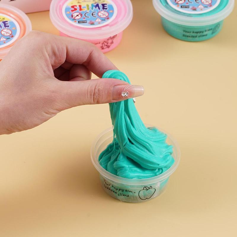 Product Introduction of Slime Fluffy Floam Fruit Slime Kit Soft Stretchy Non-sticky Toys Set Cloud Fidget Educational E6P1 33