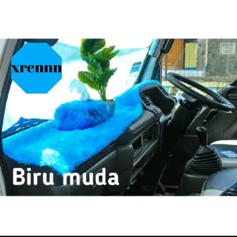 READY Cover Alas Dasboard Mobil Ukuran 150 cm × 50 cm & Cover Kotak Tisu Rasfur - Car Coklat FREE SARUNG TISSU 2