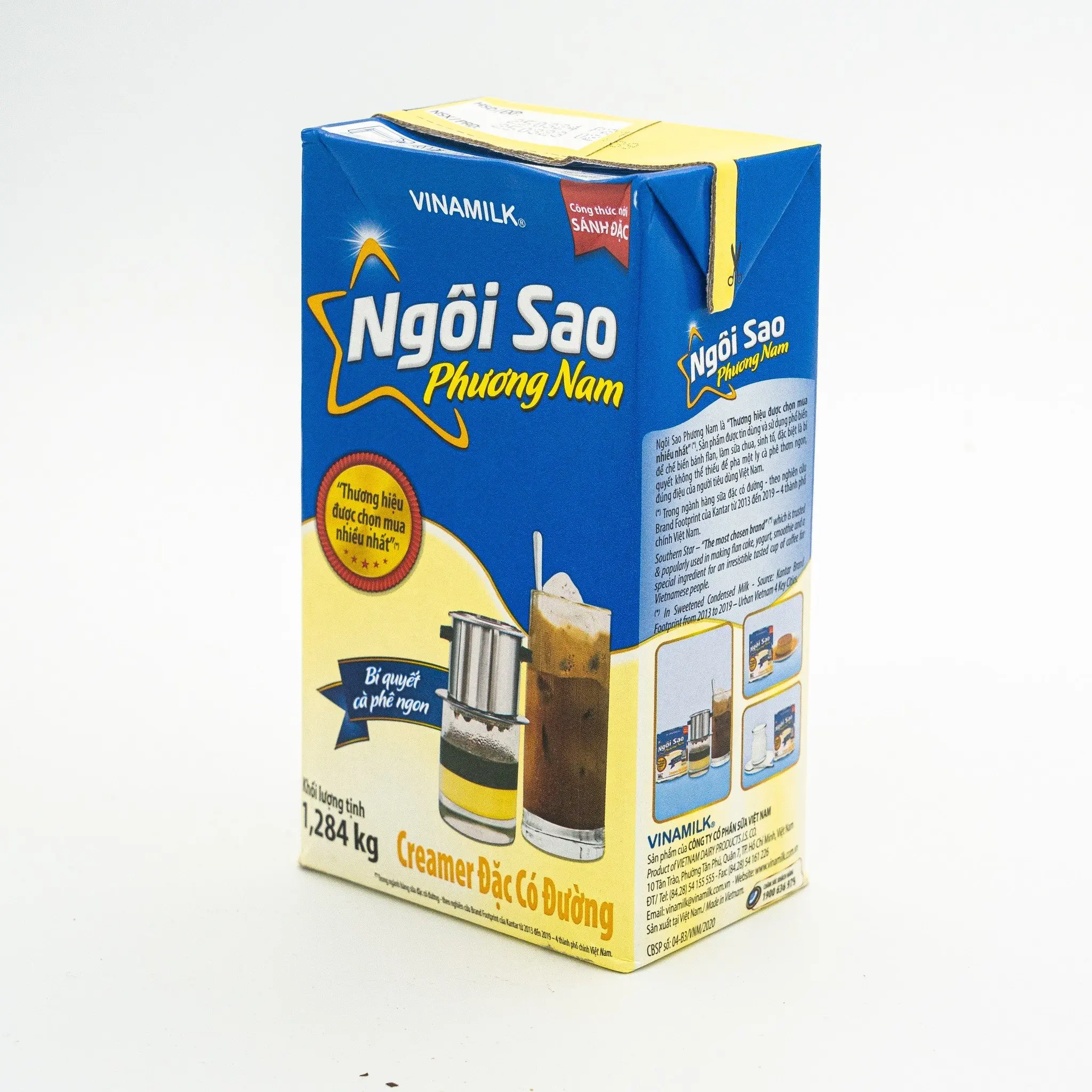 Sữa đặc ngôi sao Phương Nam 1,284Kg vỏ xanh dương