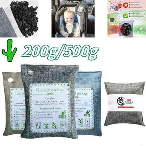 200/500g Bamboo Charcoal Bag Air Purifying Bag / 200g Natural / Untuk Mobil Purifier Udara