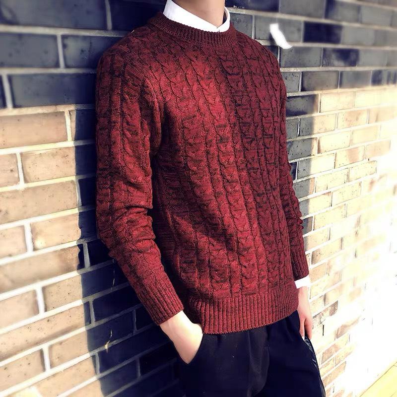 Áo Len Nam Cổ Tròn Vặn Thừng Muối Tiêu Dài Tay Dày Đẹp Kiểu Hàn Quốc  AL87 Menswear