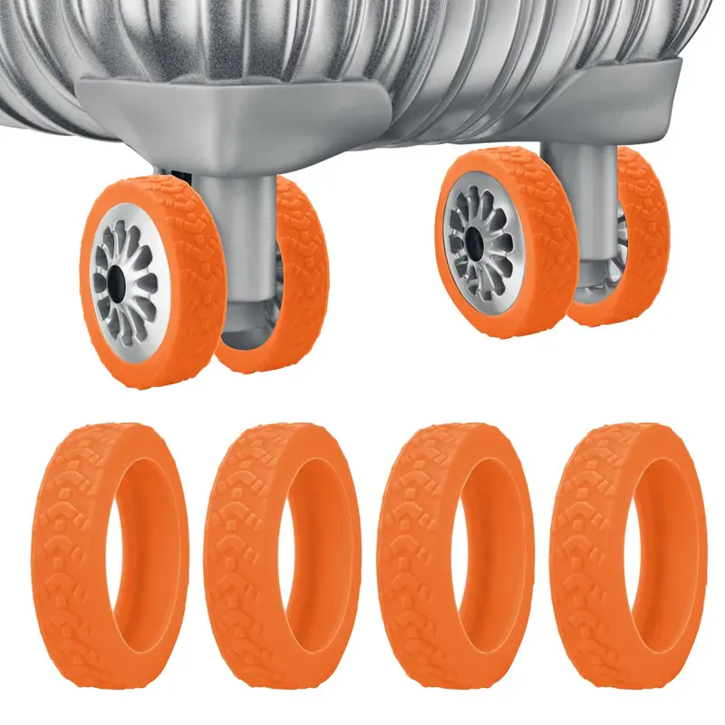 Silicone Luggage Wheel Cover (8 Counts), Travel Wheel Protector, Anti-noise Wheel Covers for Luggage, Rotating Chair, Stool, Wheel Cover for Outdoor Travel, Christmas Gift 3