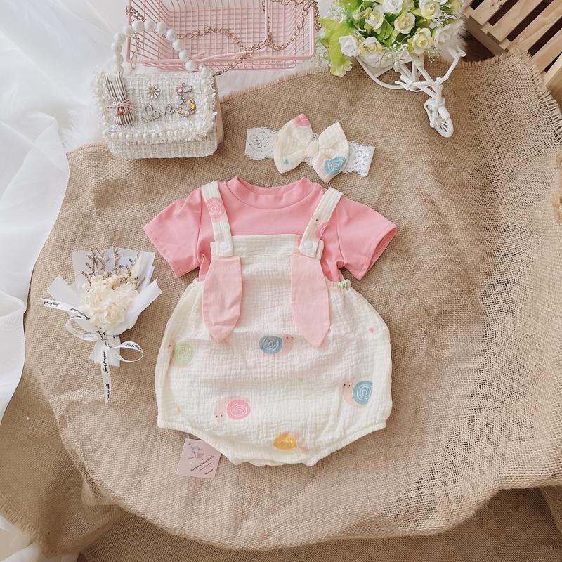  sét yếm rời cho bé gái sơ sinh size 3-11 kg Su shop thiết kế Body Váy Jumsuit cho Trẻ Sơ Sinh Đầy Tháng Thôi Nôi Quần 