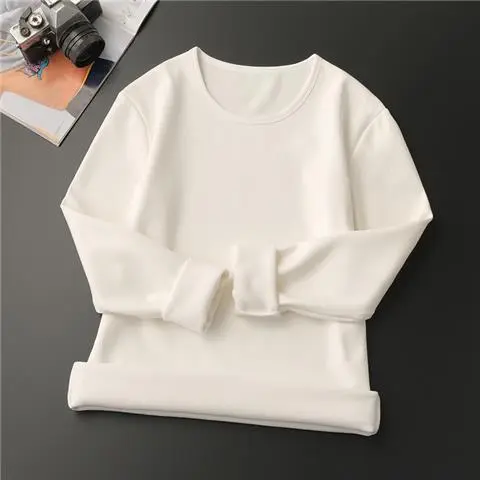 Áo Mặc Bên Trong Mùa Đông, Dành Cho Nam Giới, Lót Lông Cừu, Có Đệm, Giữ Nhiệt, Ôm Sát, Cổ Tròn, Có Thể Mặc Bên Trong, Áo Phông Áo Len Dài Tay Áo Trẻ Trung 6