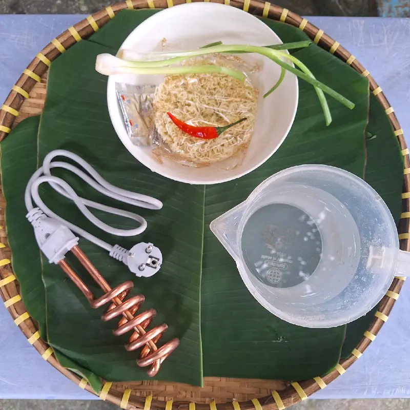 Sục đun nước sôi, lò so đun nước, sục điện xoắn dây đồng. Đun Siêu Tốc 8