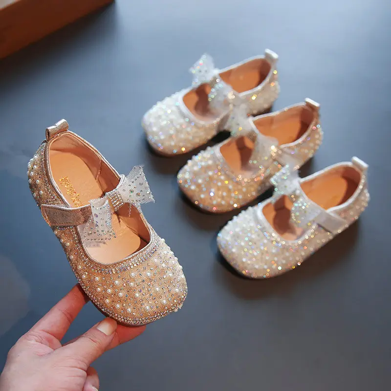 Sepatu Flat Shoes Anak Perempuan Import umur 1-6 Tahun Korea Mutiara Style KIKO 3