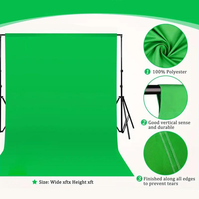 Product Introduction of Portable Green Background Cloth, 1 Set Multipurpose Live Streaming Film & Television Background Cloth, Thick Green Screen Photography, Cutout Cloth, ID Photo Shooting 3