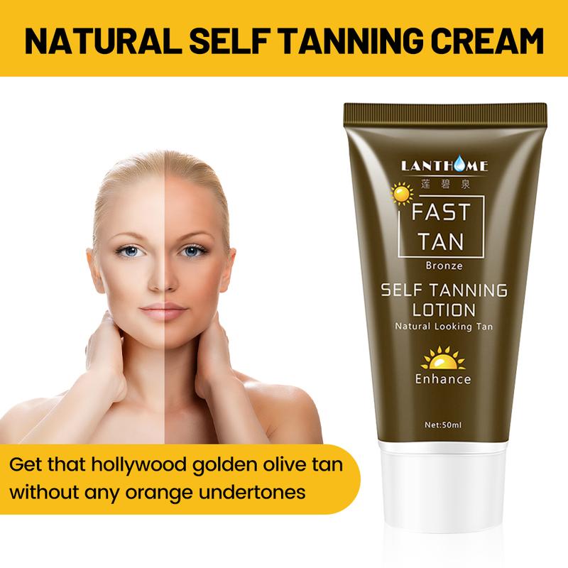 Product Introduction of 50ml Self Tanning Cream Fast Body Face Self Tanner Fake Tan Cream Solarium Makeup Foundation Bronzer Nourishing Lotion Skin Care 15