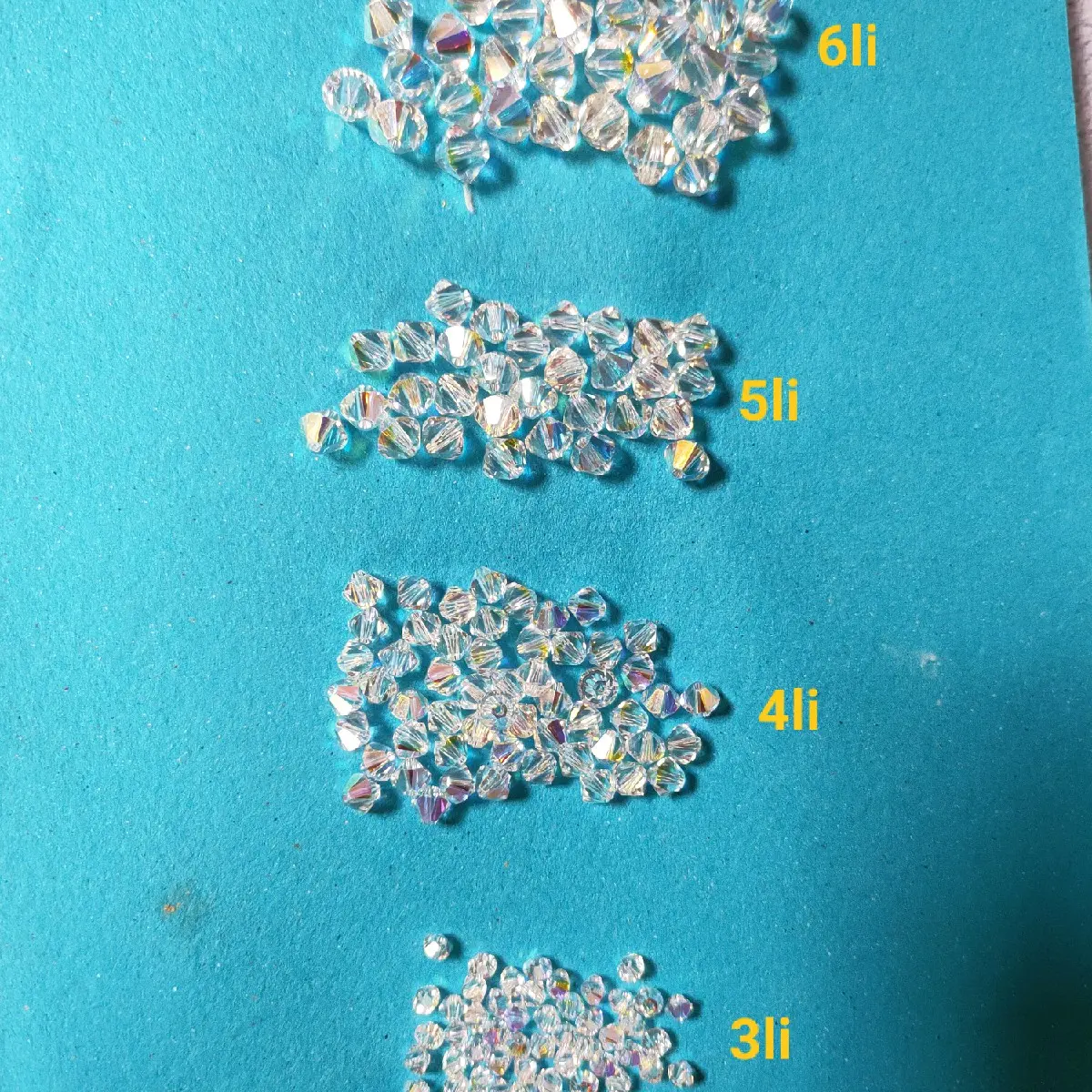 Pha lê Swarovki hình nón 3ly, 4ly, 5ly, 6ly combo 10, 50, 100viên Diy