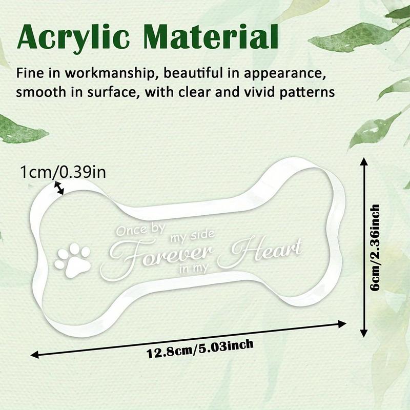Acrylic Pet Memorial Sign, Letter Pattern Pet Memorial Plaque, Sympathy Decorative Plaque, Desktop Decorative Ornament, Gift for Someone Who Has Lost a Pet Dog 1