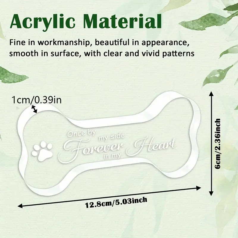 Acrylic Pet Memorial Sign, Letter Pattern Pet Memorial Plaque, Sympathy Decorative Plaque, Desktop Decorative Ornament, Gift for Someone Who Has Lost a Pet Dog 1