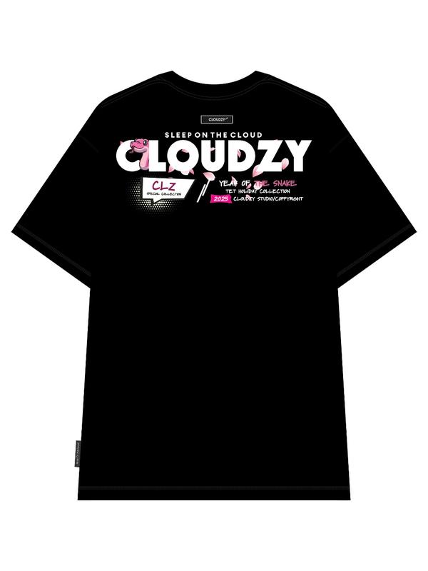 Áo thun local brand nữ nam unisex basic tay lỡ thun form rộng 100% cotton oversize Cloudzy SNAKE Top Women Cổ Tròn Kem