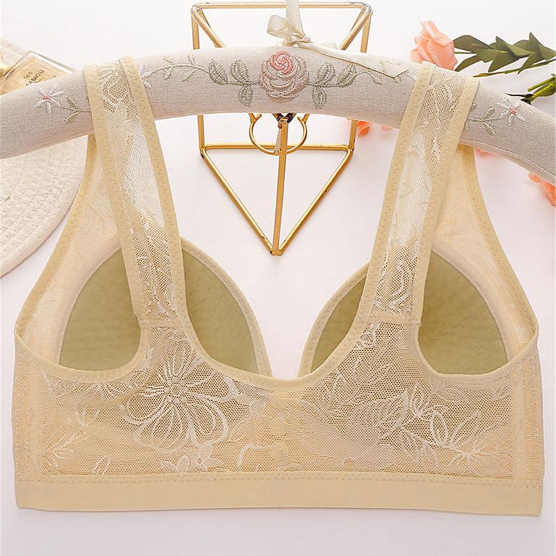 Product Introduction of New Large Size Beautiful Back Breathable Gather Sweat-absorbent No Steel Ring Front Buckle Side Breast Mother Bra 18