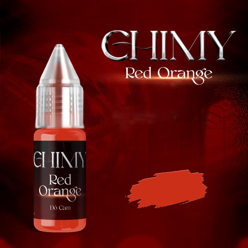 Chimy mực viết bút máy học sinh màu đỏ cam - chai 7ml 12ml