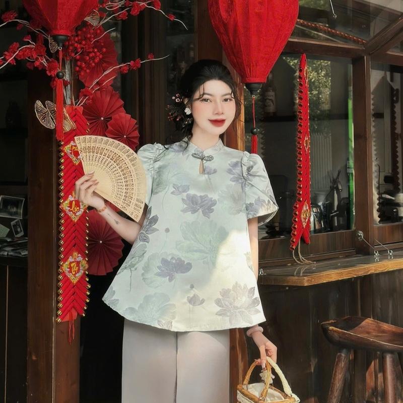Liên Hoa-Pháp Phục Việt Ngọc Minh Châu/Bộ quần áo đi chùa Nữ 6