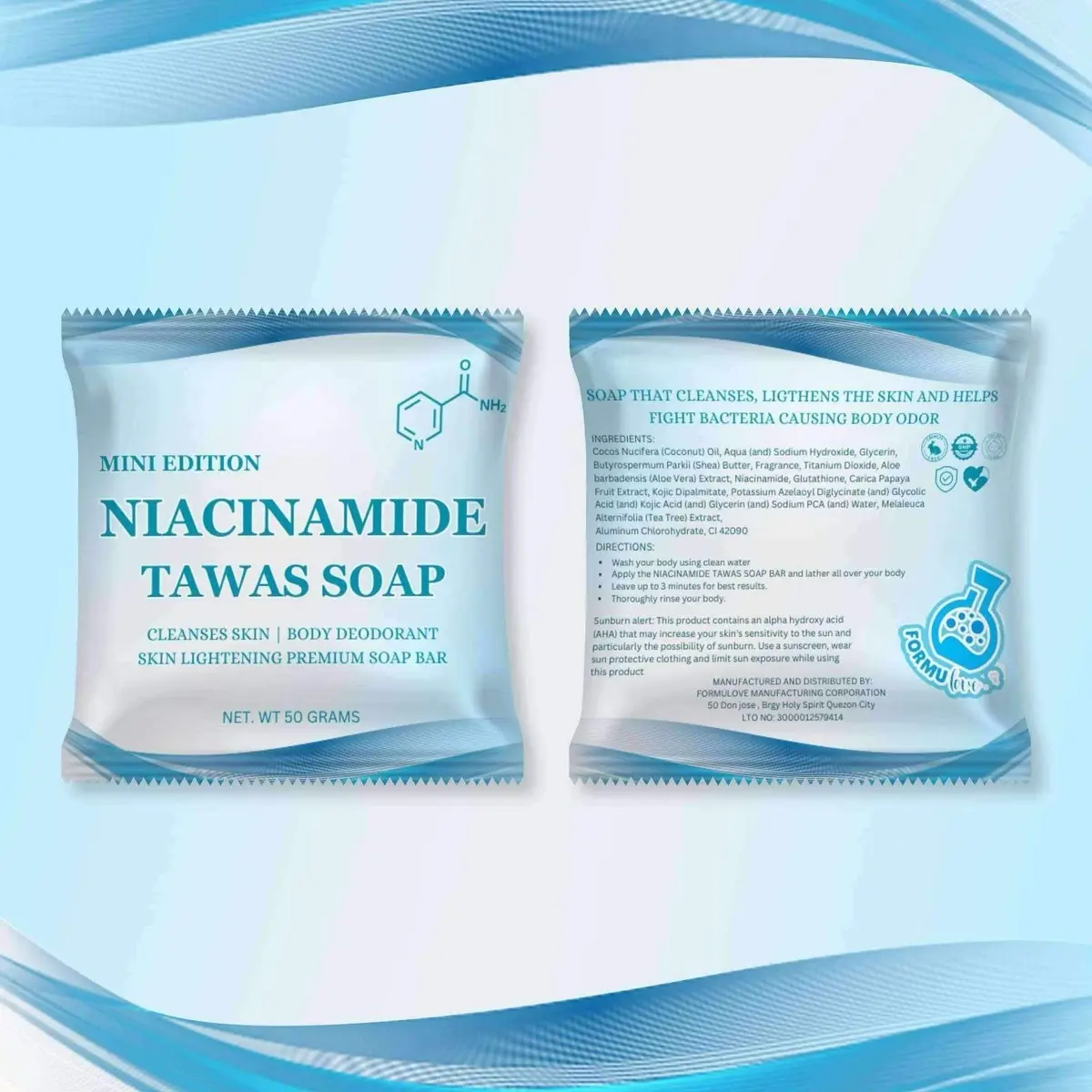 NIACINAMIDE TAWAS by FORMULOVE SOAP/ MINIS / DEO MIST / NIACINAMIDE TAWAS  LOTION AUTHORIZED RESELLER Body Care Comfort Cleansing Skin Care Cleanser  Body Wash Skin Repair - TikTok Shop Philippines