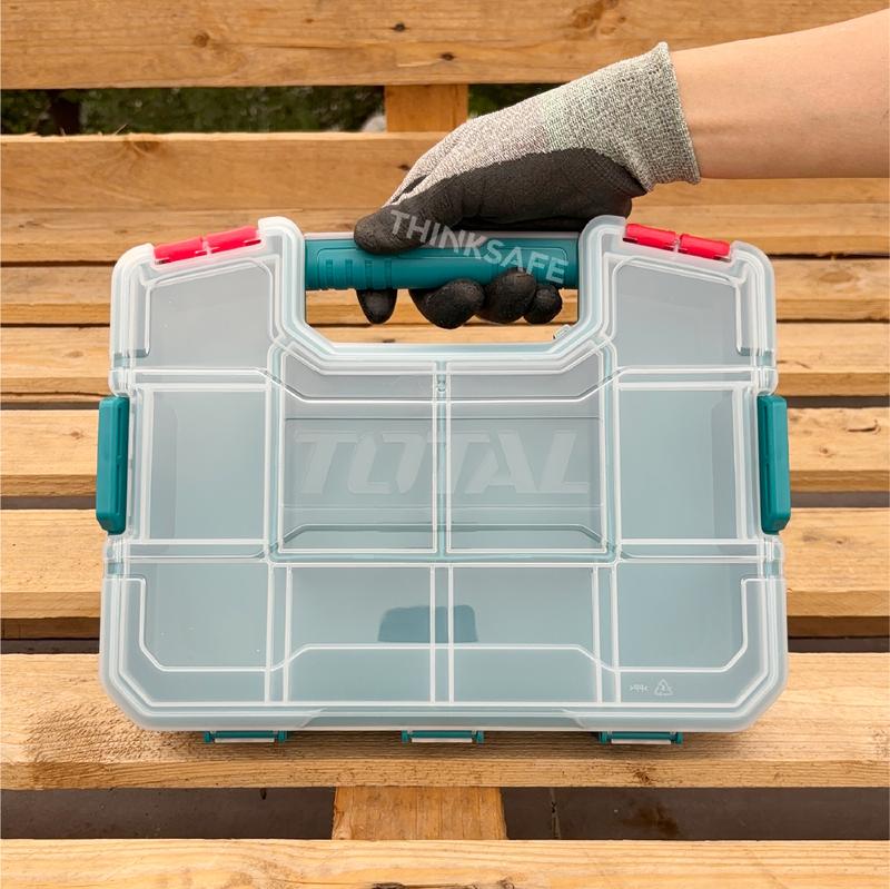 Product Introduction of Hộp nhựa đựng linh kiện TOTAL 12 inch - 15 inch chất liệu nhựa PP, vách ngăn tháo rời, các hộp xếp chồng được lên nhau 2