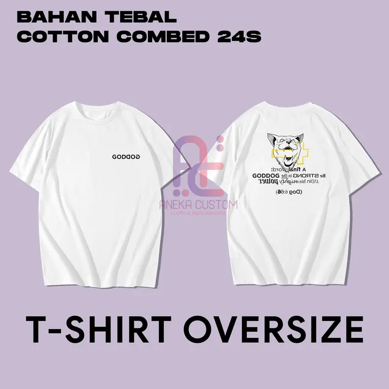 Kaos Oversize Lookism Goddog Versi 1 Baju T-Shirt Lookism Goddog Crew Oversize 0